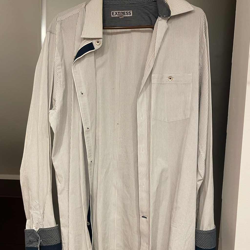 Express Stripped Button Up